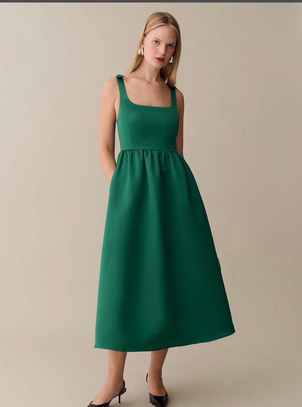 New few Moda X Carly A. riordan Annie emerald green dress $198 Sz S